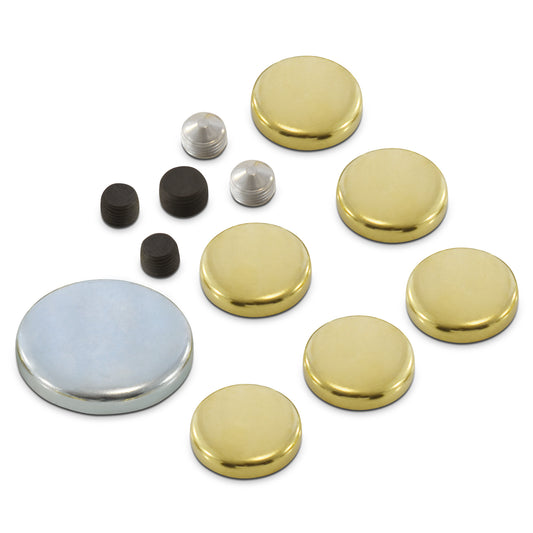 Proform Brass Freeze Plug Kit; For Ford 429-460 Engines; All Sizes Needed Included 66556