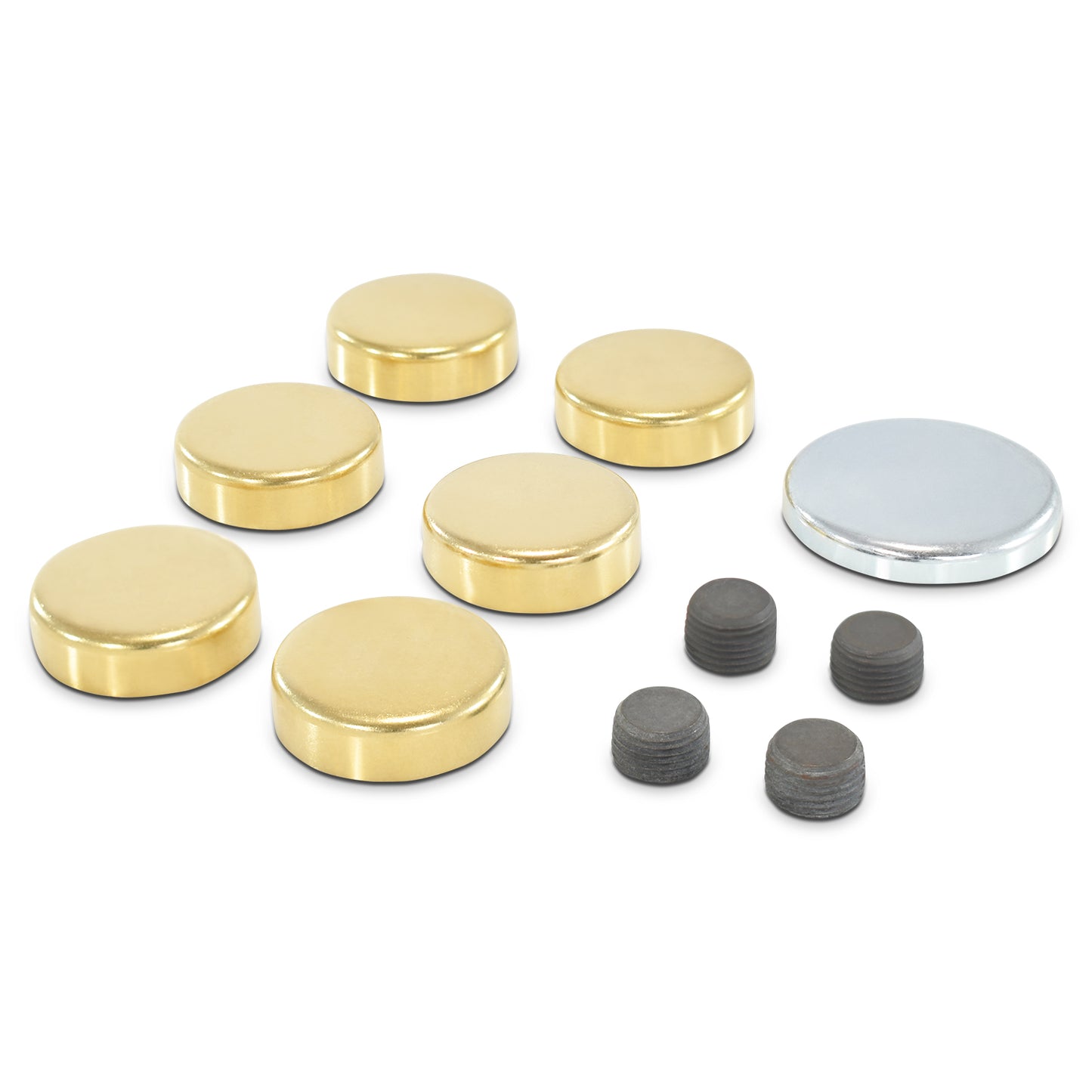 Proform Brass Freeze Plug Kit; For Chrysler 383-440 Engines; All Sizes Needed Included 66558