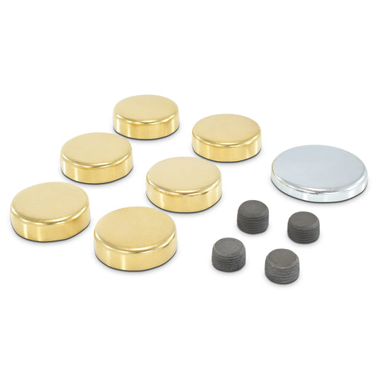 Proform Brass Freeze Plug Kit; For Chrysler 383-440 Engines; All Sizes Needed Included 66558