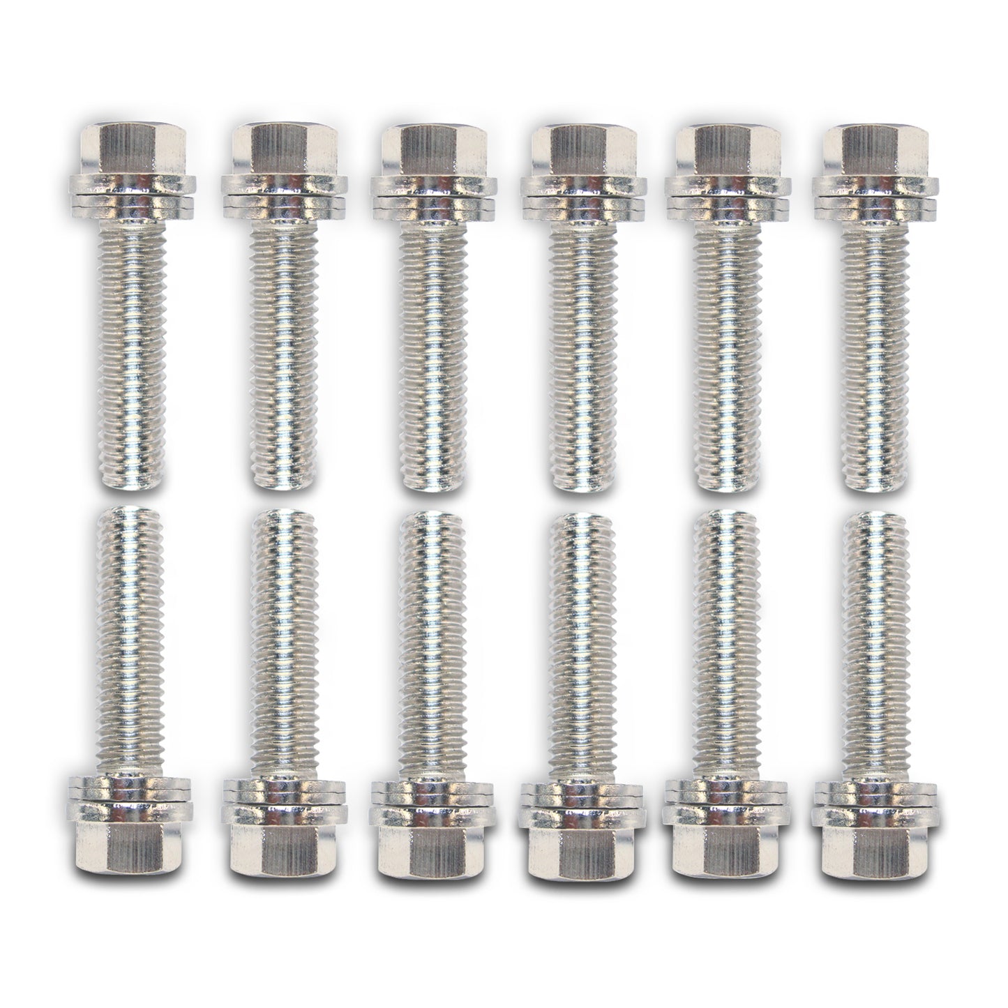 Proform Wedge-Locking Header Bolts; Hex Head; M8 X .984in; Chevy LS; Nickel Plt; 12 Pcs 66754