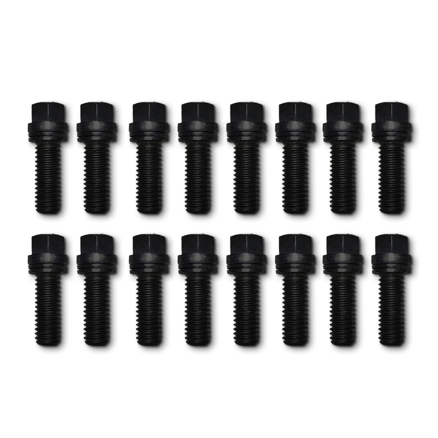 Proform Wedge-Locking Header Bolts; Hex Head; 3/8 dia. X 1in; Blk Oxide Finish; 16 Pcs 66756