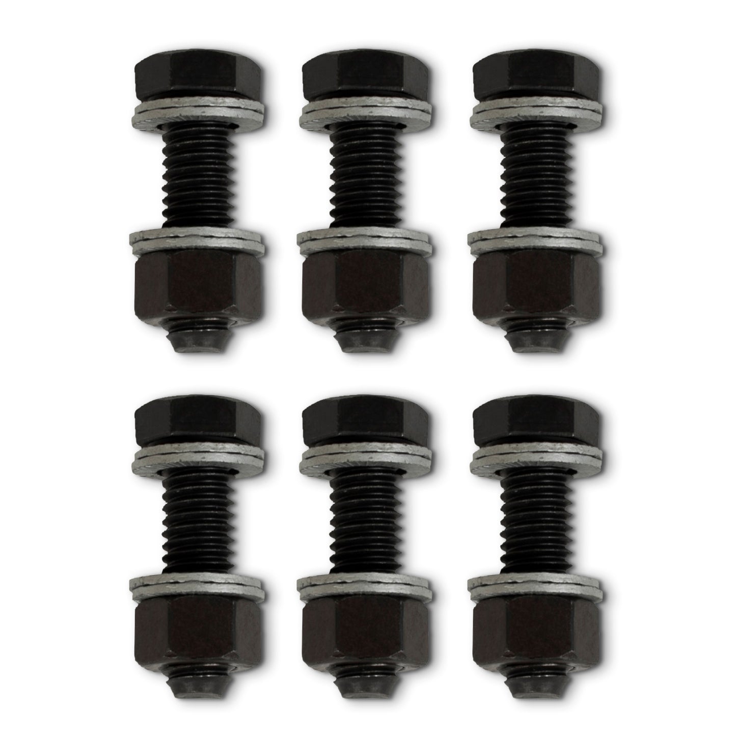 Proform Wedge-Locking Collector Bolts and Nuts; 3/8 dia. X 1.25in; Black Finish; 6 Pcs 66757