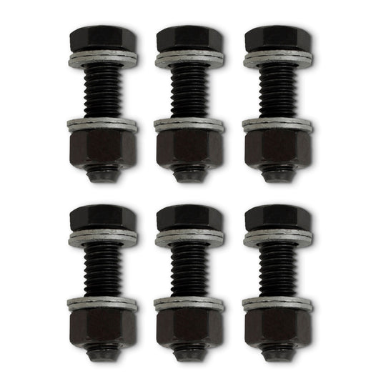 Proform Wedge-Locking Collector Bolts and Nuts; 3/8 dia. X 1.25in; Black Finish; 6 Pcs 66757