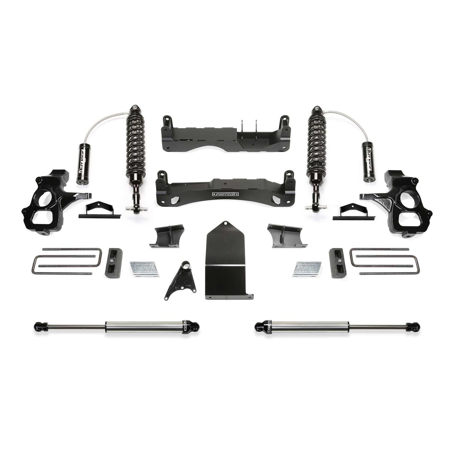 Fabtech 4" PERF SYS W/ DL 2.5 & 2.25 14-18 GM C/K1500 P/U W/ OE ALM OR STMP STL UCA K1120DL