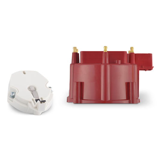 Proform Engine Distributor Cap and Rotor Kit; Fits GM HEI Dist w/Internal Coil; Red 66916RC