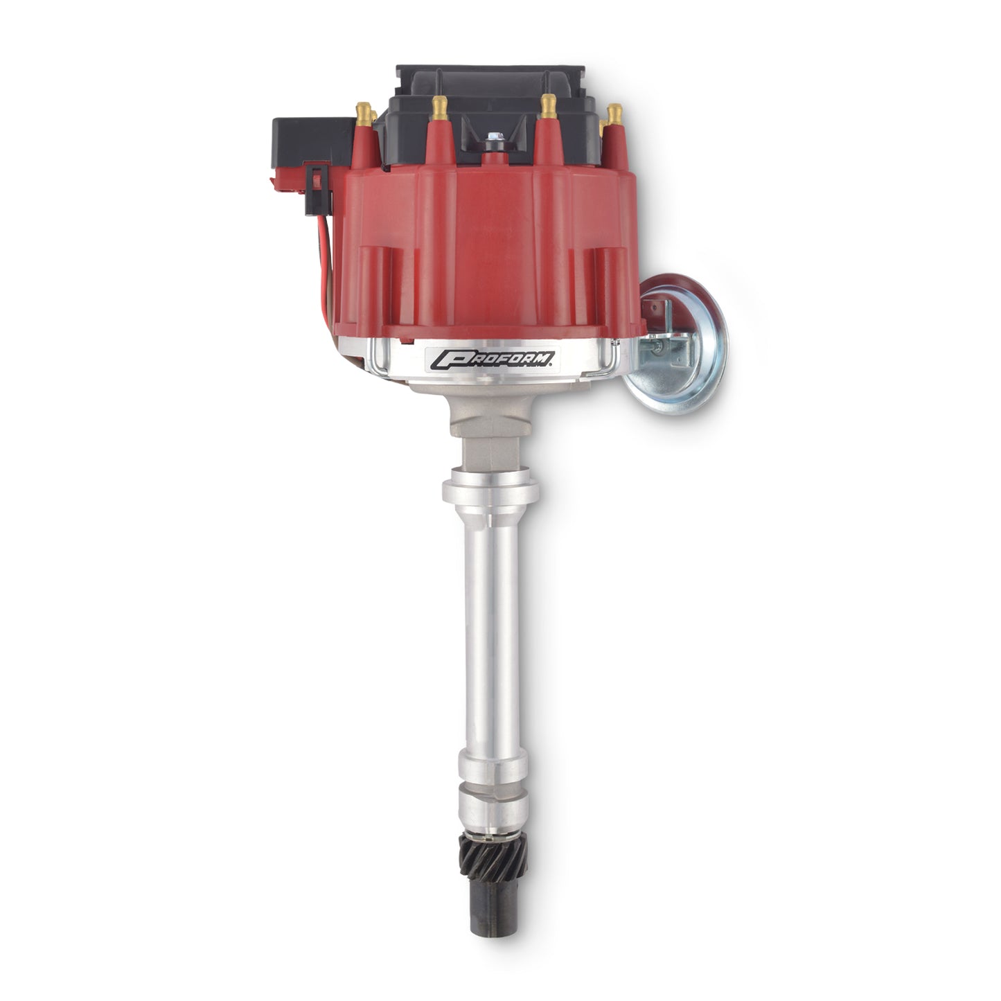 Proform HEI Distributor; Racing Type w/Vac-Adv; Red Cap; Polished; For Chevy V8 Engines 66941R