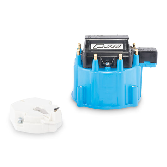 Proform Engine Distributor GM HEI Coil; Cap and Rotor Kit; Blue Cap 66942BC