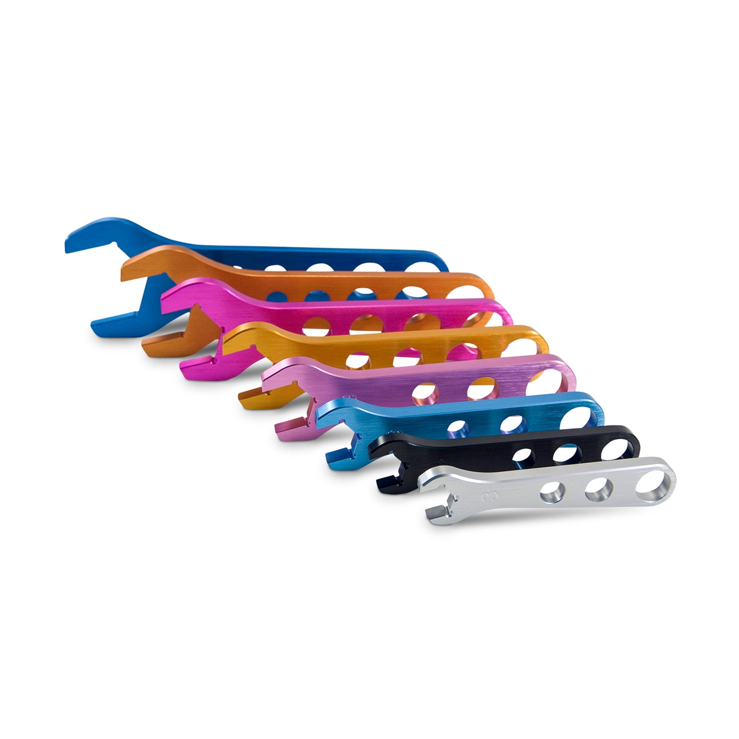 Proform Aluminum AN Wrench Set; 8 Pieces; Includes Size -3AN thru -20AN; Sold as One Set 66978