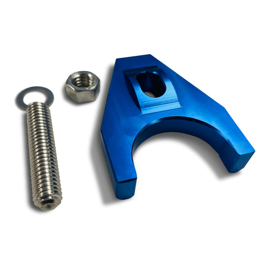 Proform Engine Distributor Clamp; Heavy Duty; Blue Finish; Fits Chevy V8/V6 Engines 66986