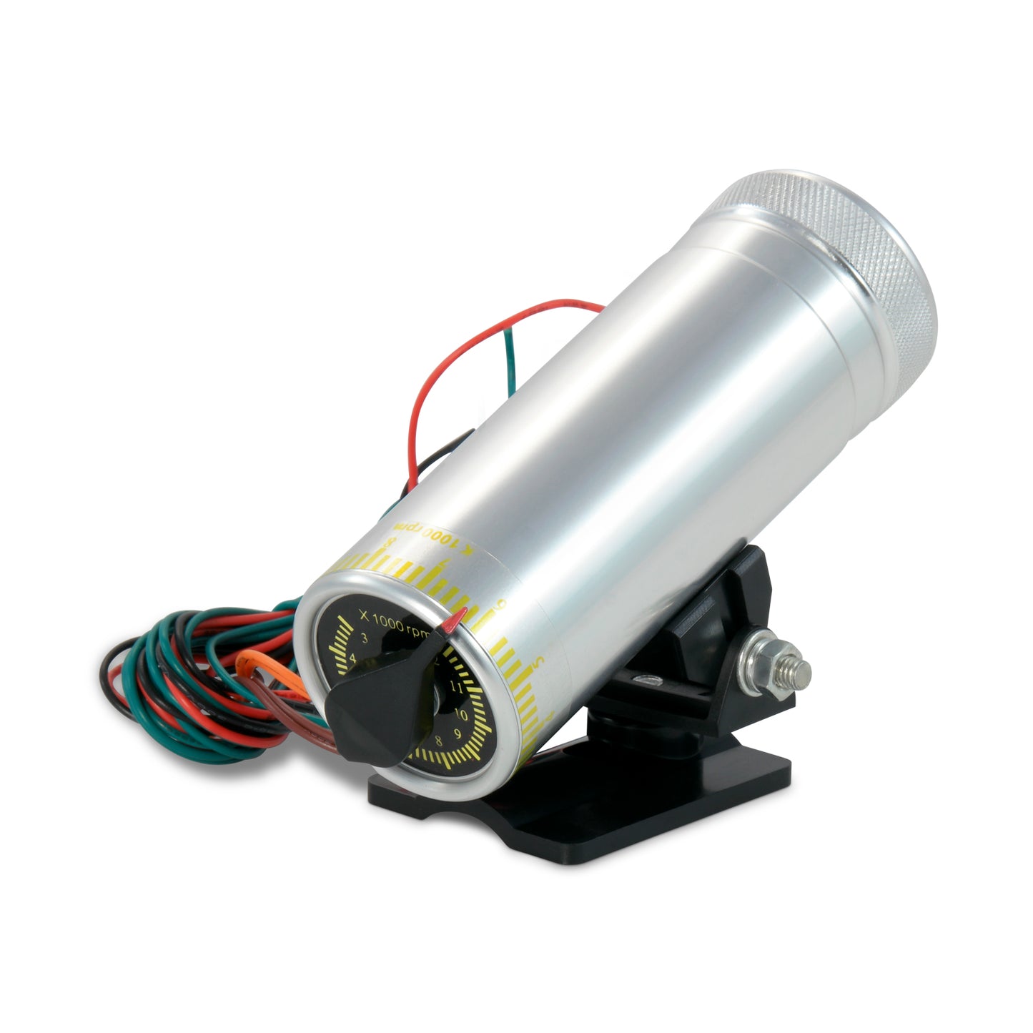 Proform RPM Shift Light; Stand Alone Adjustable Model; Silver Body with Yellow Cover 67005SC