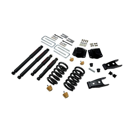 BELLTECH 824ND LOWERING KITS Front And Rear Complete Kit W/ Nitro Drop 2 Shocks 1994-2002 Dodge Ram 3500 (V10 & Diesel) 3 in. F/4 in. R drop W/ Nitro Drop II Shocks
