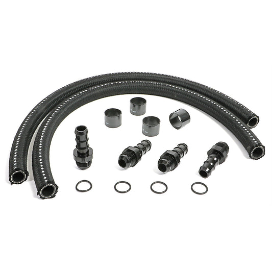 HAMBURGER'S PERFORMANCE PRODUCTS 30 IN. PREMIUM OIL LINES FOR HAMBURGER'S BILLET OIL FILTRATION KITS; 3/4 IN. I.D. HOSE; -12AN FITTINGS 1005