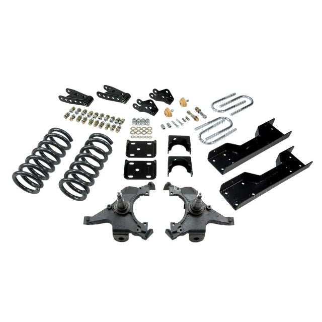 BELLTECH 702 LOWERING KITS Front And Rear Complete Kit W/O Shocks 1990-1994 Chevrolet Silverado/Sierra C1500 (454 SS Only) 88-98 Chevrolet Silverado/Sierra C2500 (All ext 8 Lug) 4 in. or 5 in. F/6 in. or 7 in. R drop W/O Shocks