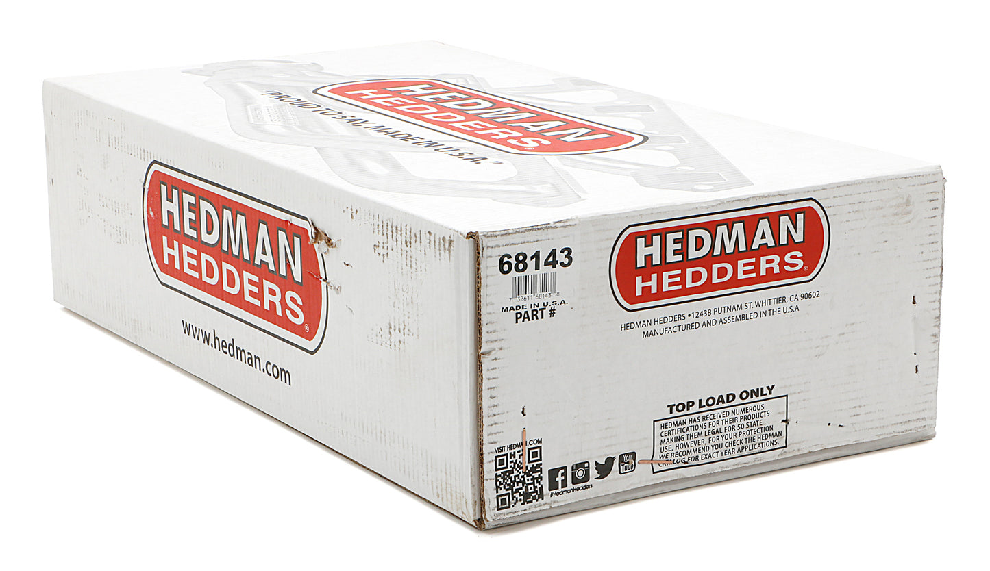 Hedman Hedders HEDMAN HEADERS 1968-72 CHEVELLE/EL CAMINO (AND RELATED A-BODIES) LS SWAP HEADERS; AUTO TRANSMISSION; 1-3/4 IN. MID-LENGTH TUBE; 3 IN. BALL/SOCKET COLLECTOR- BLACK MAXX CERAMIC COATED 68143