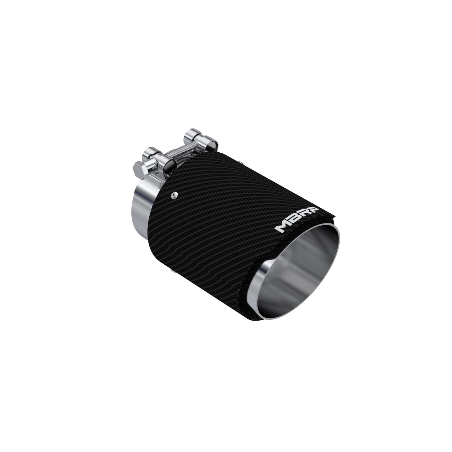 MBRP Exhaust Tip; 4in OD Out; 3in ID; 6.13in Length; Angle Cut; Dual Wall; T304 T5188CF