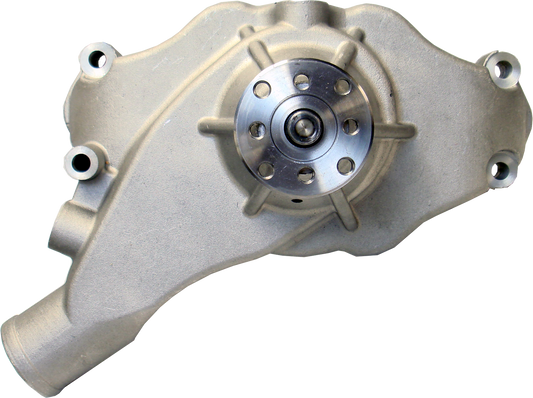Proform Engine Water Pump; Mechanical Short Style; High Flow Model; Satin; BB Chevy 68243