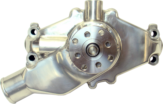 Proform Engine Water Pump; Mechanical Short Style; High Flow Model; Polished; SB Chevy 68244