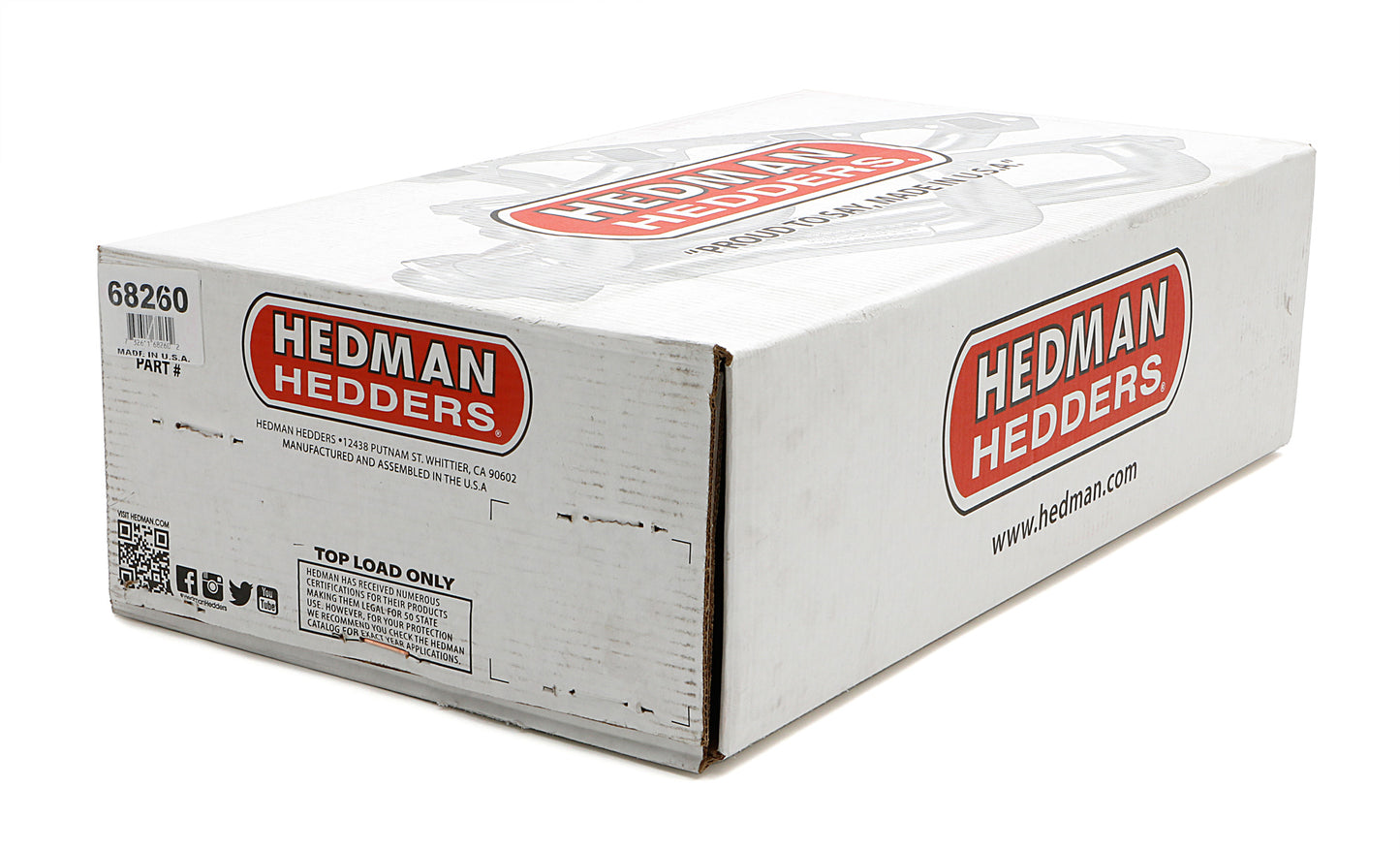 Hedman Hedders STANDARD UNCOATED HEADERS; 1-5/8 IN. TUBE DIA.; 3 IN. COLL.; MID-LENGTH DESIGN 68260
