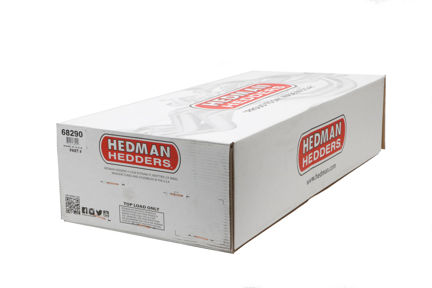 Hedman Hedders STANDARD UNCOATED HEADERS; 1-5/8 IN. TUBE DIA.; 3 IN. COLL.; FULL LENGTH DESIGN 68290
