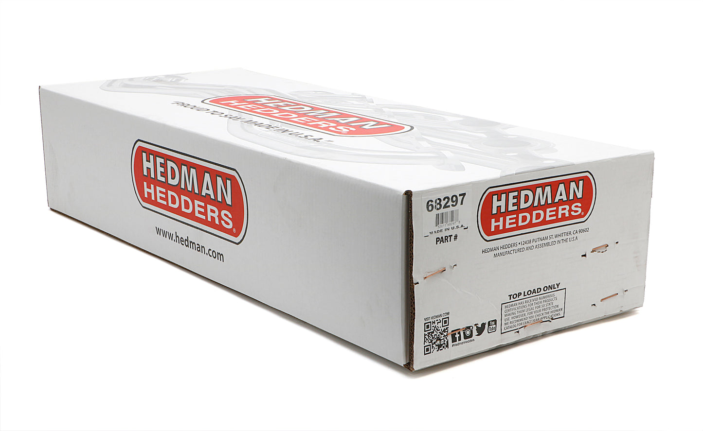 Hedman Hedders STANDARD UNCOATED HEADERS; 1-5/8 IN. TUBE DIA.; 3 IN. COLL.; FULL LENGTH DESIGN 68297