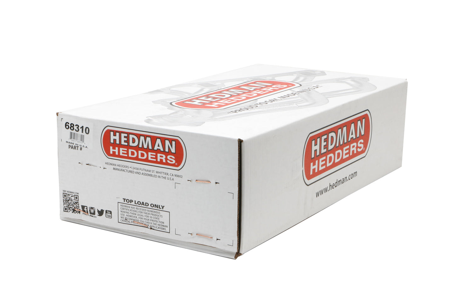 Hedman Hedders STANDARD UNCOATED HEADERS; 1-1/2 IN. TUBE DIA.; 3 IN. COLL.; FULL LENGTH DESIGN 68310