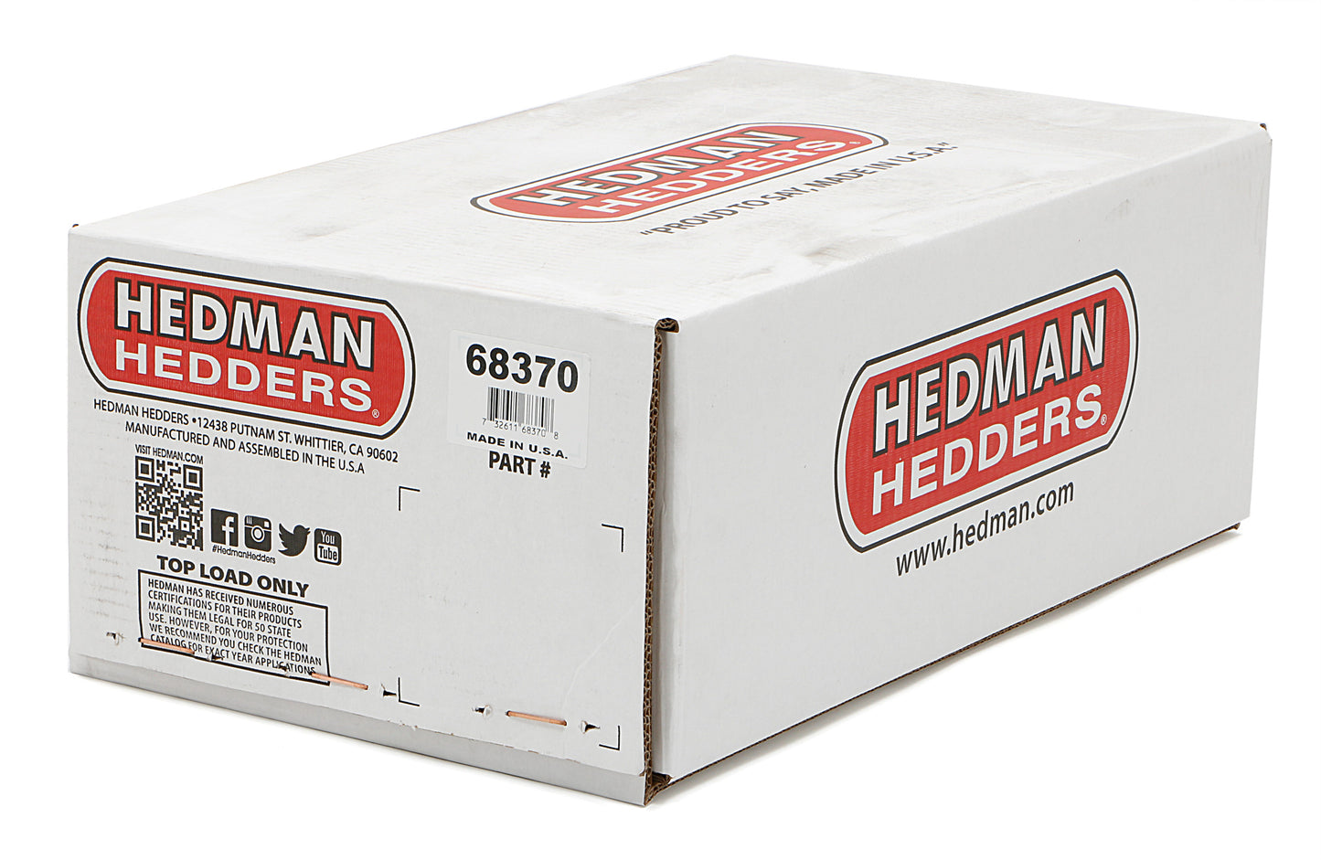 Hedman Hedders BLOCK HUGGER HEADERS; CHEVY BB 396-502; 1-3/4 IN. TUBES; UNCOATED 68370