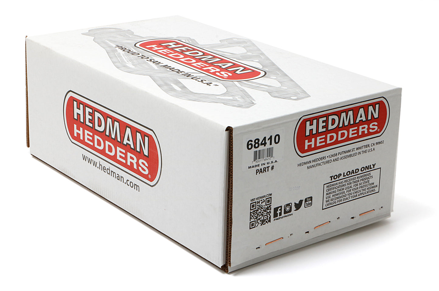 Hedman Hedders STANDARD UNCOATED HEADERS; 1-1/2 IN. TUBE DIA.; 2-1/2 IN. COLL.; FULL LENGTH DESIGN 68410