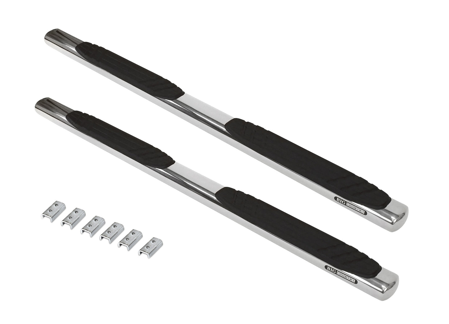 Go Rhino 684434071PS 4" OE Xtreme SideSteps With Mounting Bracket Kit Polished Stainless Steel