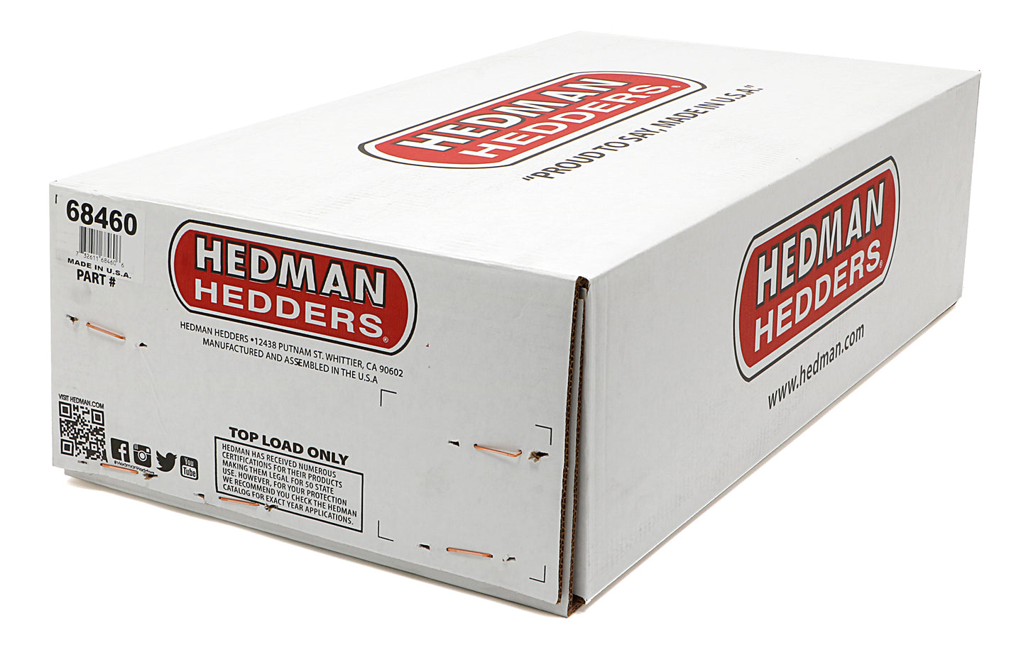 Hedman Hedders STANDARD UNCOATED HEADERS; 1-5/8 IN. TUBE DIA.; 3 IN. COLL.; FULL LENGTH DESIGN 68460