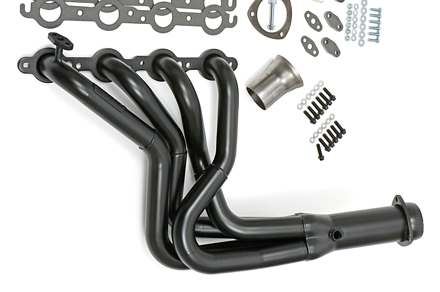 Hedman Hedders STEPPED-HTC HEADERS FOR 1998-2002 CHEVROLET CAMARO OR PONTIAC FIREBIRD; 5.7L LS ENGINE; 1-5/8 IN. TO 1-3/4 IN. STEPPED TUBE DIAMETER; 3 IN. BALL/SOCKET COLLECTOR; UNCOATED MILD STEEL CONSTRUCTION 68534
