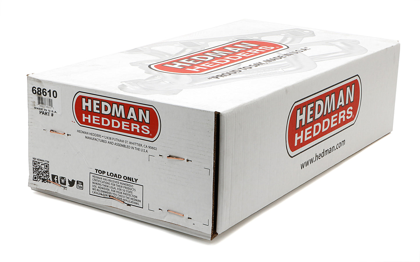 Hedman Hedders STANDARD UNCOATED HEADERS; 1-3/4 IN. TUBE DIA.; 3 IN. COLL.; MID-LENGTH DESIGN 68610