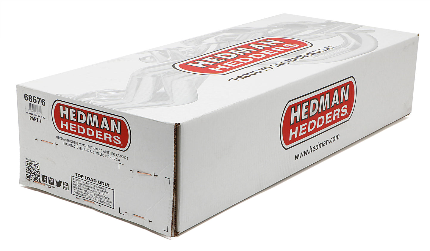 Hedman Hedders HTC COATED HEADERS; 1-5/8 IN. TUBE DIA.; 3 IN. COLL.; FULL LENGTH DESIGN (FOR CLOSE RATIO STEERING BOXES) 68676