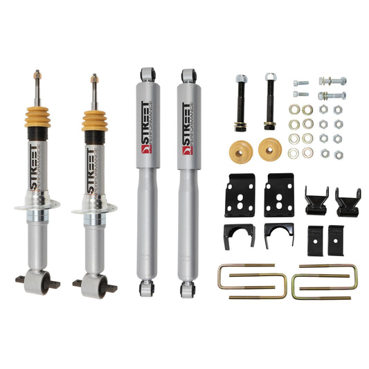 BELLTECH 1000SP LOWERING KITS Front And Rear Complete Kit W/ Street Performance Shocks 2015-2020 Ford F150 ((All Cabs) Short Bed) +1 in. to -3 in. F/5.5 in. R W/ Street Performance Shocks