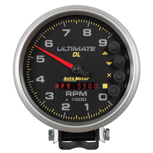 AutoMeter 5 in. TACHOMETER 0-9000 RPM PEDESTAL ULTIMATE DL PLAYBACK BLACK 6896