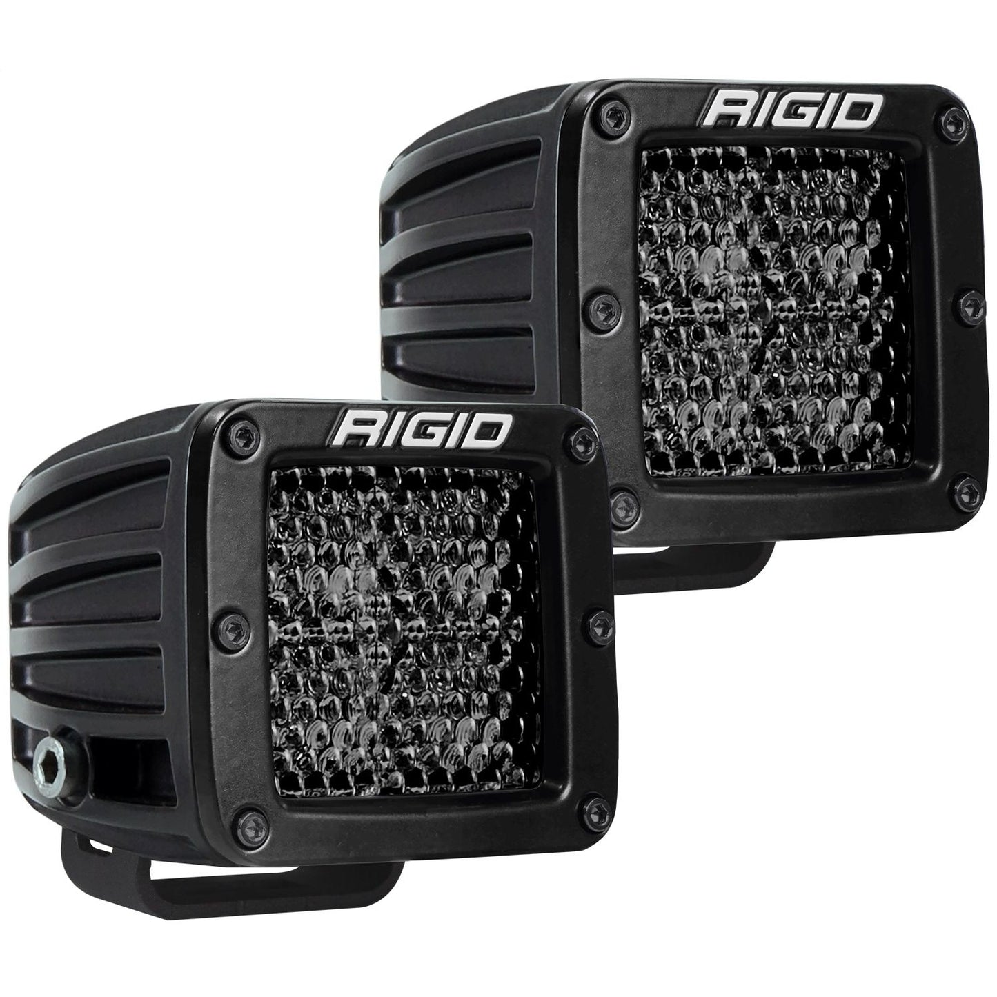 RIGID Industries D-Series PRO Midnight Edition Spot Diffused Surface Mount Pair 202513BLK