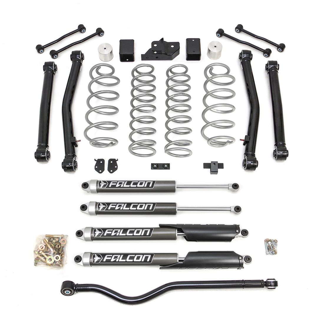 ReadyLift 2018-2022 Jeep JL Wrangler Terrain Flex 4-Arm Kit with Falcon 3.5'' 69-6837