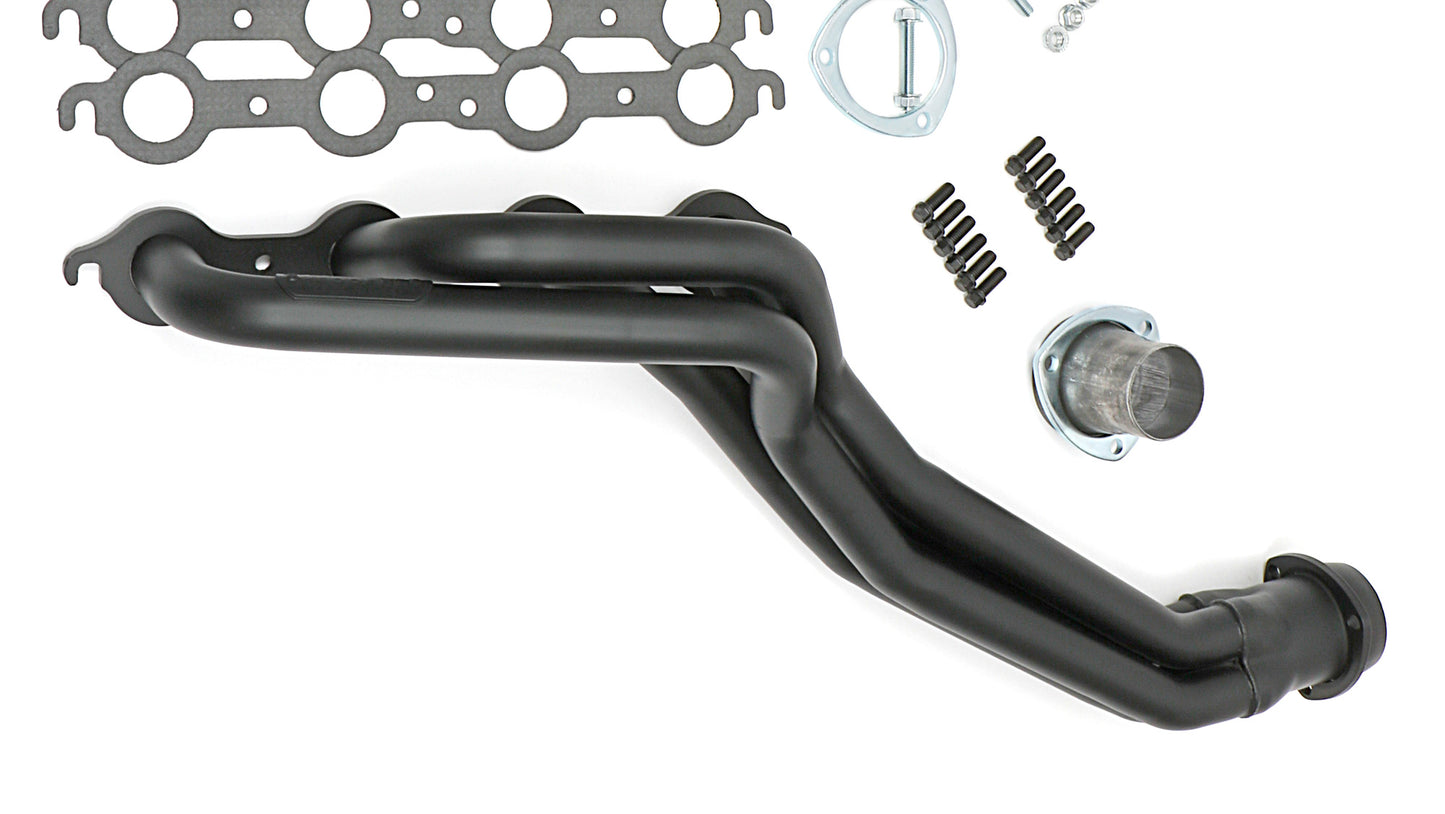 Hedman Hedders HEDMAN HEADERS 1982-04 CHEVY/GMC S10/S15 (2WD) LS SWAP HEADERS; 1-1/2 IN. LONG TUBE; 3 IN. BALL/SOCKET COLLECTOR- BLACK MAXX CERAMIC COATED 69053