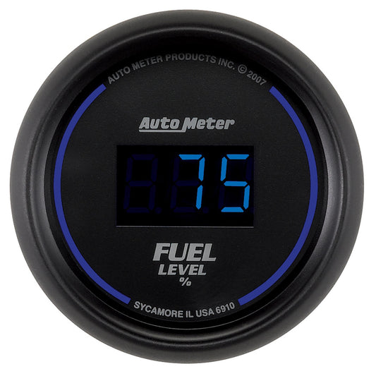 AutoMeter 2-1/16 in. FUEL LEVEL PROGRAMMABLE 0-280 O DIGITAL BLACK 6910