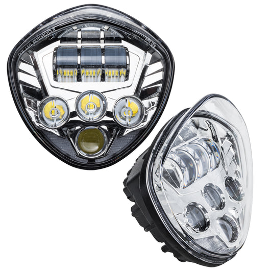 Oracle Lighting 6915-001 - ORACLE Victory Motorcycle Replacement LED Headlight - Chrome