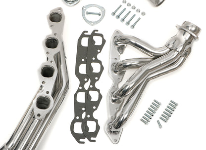 Hedman Hedders STANDARD HTC COATED HEADERS; 67-87 CHEVY C10/C20 WITH BB CHEVY; 1-3/4 IN. TUBE DIA; SQUARE PORT; 3 IN. COLL.; MID-LENGTH DESIGN 69176