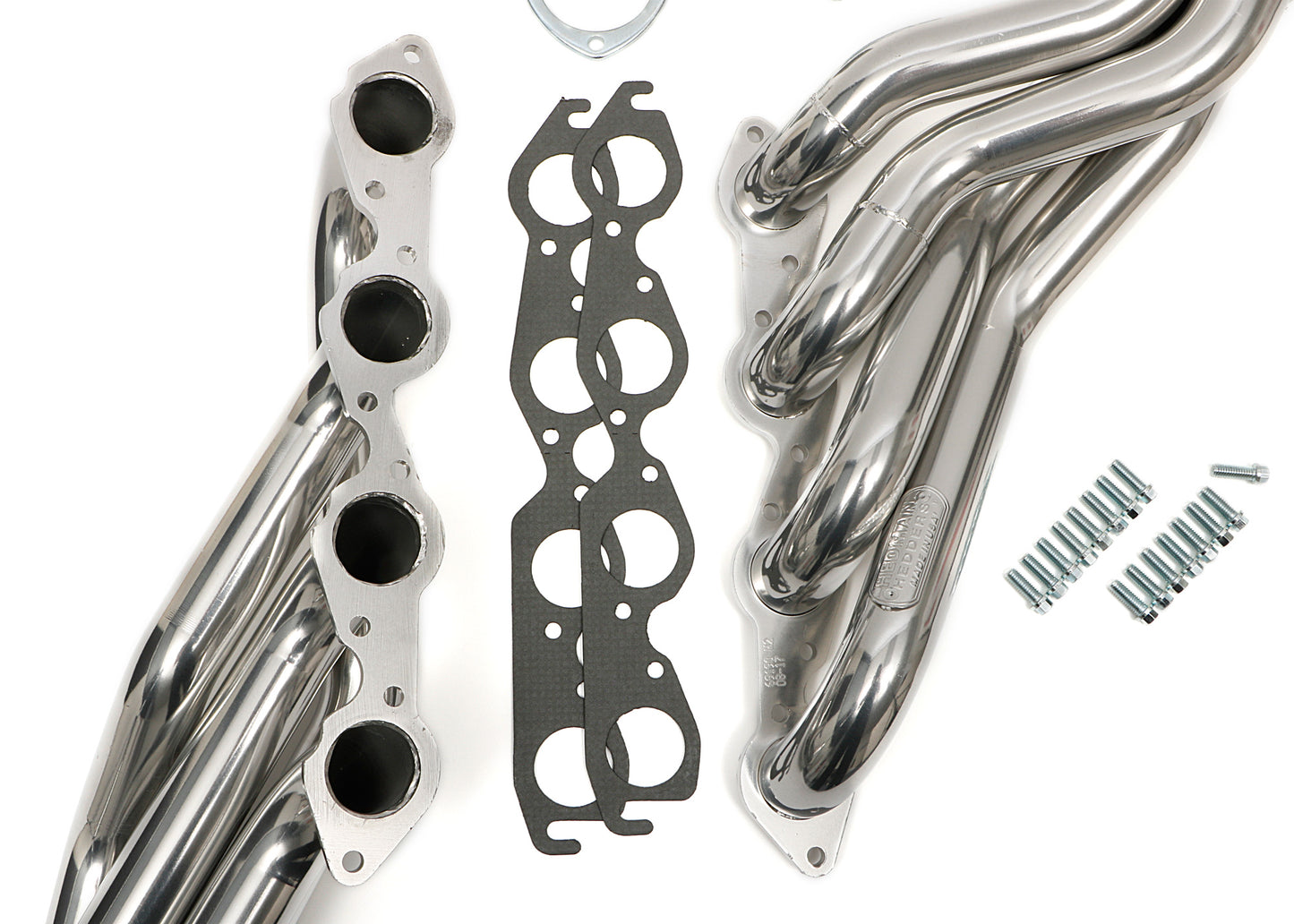 Hedman Hedders 67-87 C10/C20 TRUCKS AND SUVS WITH BB CHEVY; STANDARD-DUTY HTC SILVER CERAMIC COATED HEADERS; 2 IN. TUBE DIA.; 3 IN. COLL.; MID-LENGTH DESIGN 69196