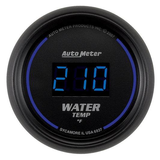 AutoMeter 2-1/16 in. WATER TEMPERATURE 0-340 Fahrenheit COBALT DIGITAL 6937