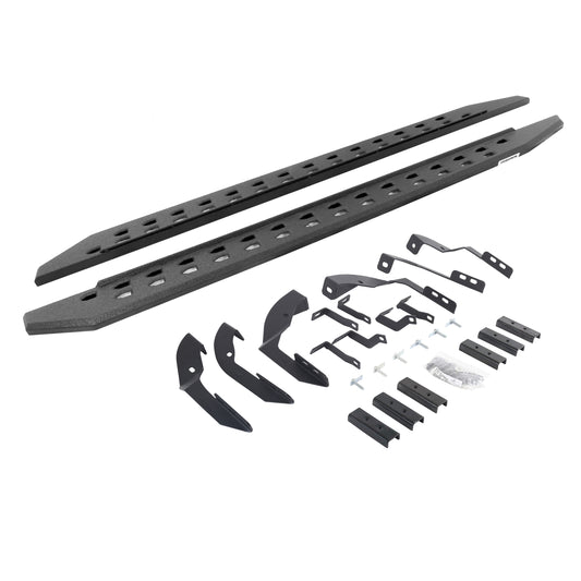 Go Rhino 69404280ST RB20 Slim Line Running Boards With Mounting Brackets Protective Bedliner Coating
