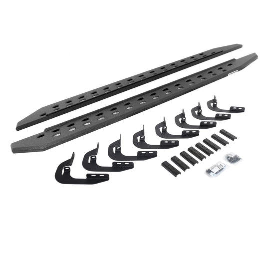 Go Rhino 69404880ST RB20 Slim Line Running Boards With Mounting Brackets Protective Bedliner Coating