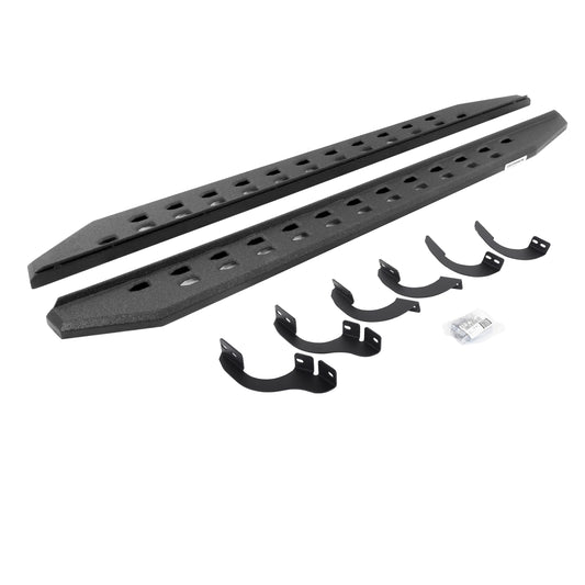 Go Rhino 69442568ST RB20 Slim Line Running Boards With Mounting Brackets Protective Bedliner Coating