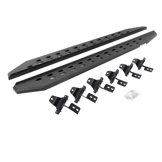 Go Rhino 69450673ST RB20 Slim Line Running Boards With Mounting Brackets Protective Bedliner Coating
