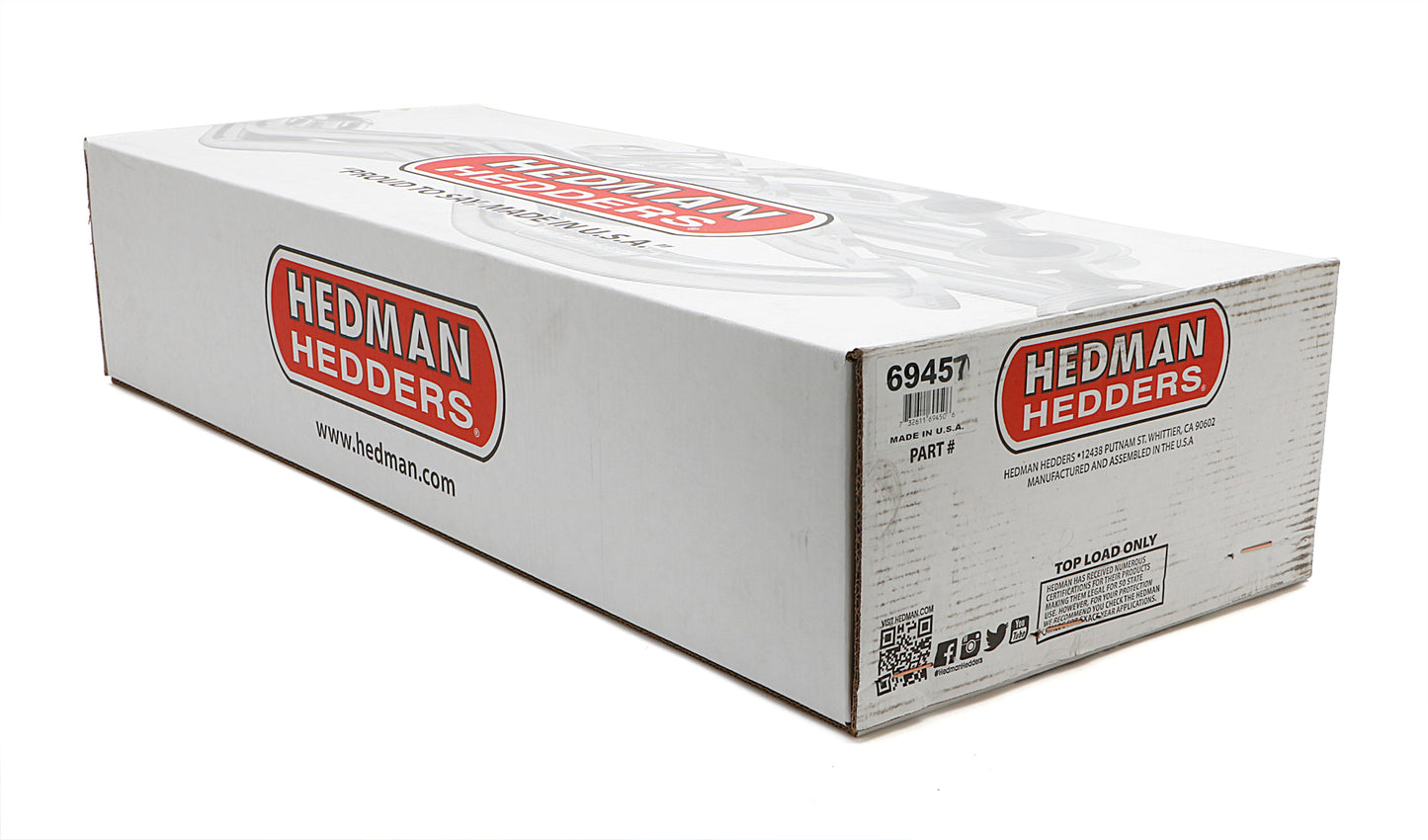 Hedman Hedders STANDARD UNCOATED HEADERS; 1-3/4 IN. TUBE DIA.; 3 IN. COLL.; FULL LENGTH DESIGN 69451