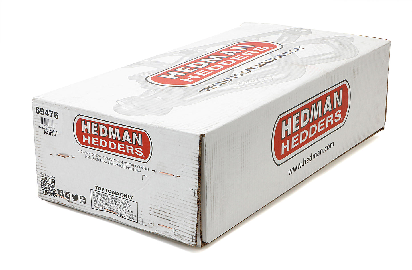 Hedman Hedders HTC COATED HEADERS; 1-5/8 IN. TUBE DIA.; STOCK COLL.; MID-LENGTH DESIGN 69476