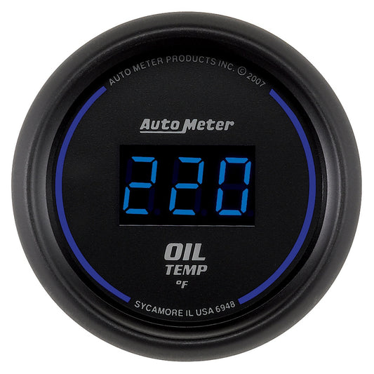 AutoMeter 2-1/16 in. OIL TEMPERATURE 0-340 Fahrenheit COBALT DIGITAL 6948