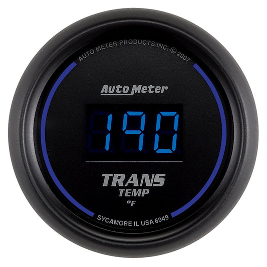 AutoMeter 2-1/16 in. TRANSMISSION TEMPERATURE 0-340 Fahrenheit COBALT DIGITAL 6949